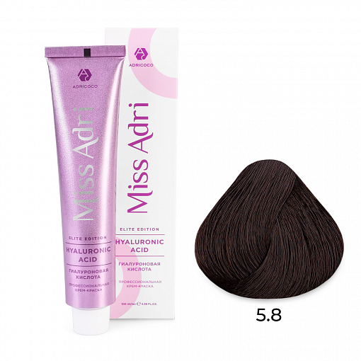 Adricoco, Miss Adri Elite Edition - крем-краска для волос (оттенок 5.8), 100 мл
