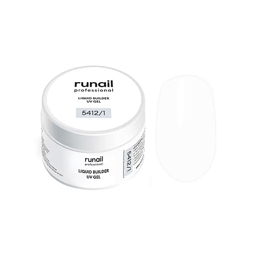 Runail, жидкий Уф-гель самовыравнивающийся №5412/1 (Белый), 15 мл