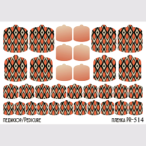 Anna Tkacheva, наклейки пленки для педикюра PR-514