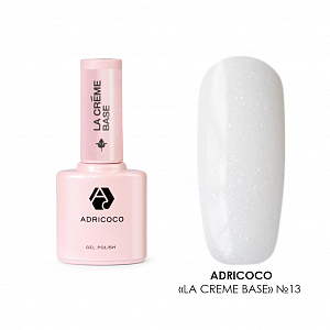 Adricoco, La creme base - камуфлирующая база №13 (молочный белый с шиммером), 10 мл