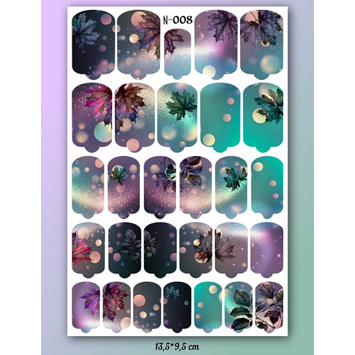 Anna Tkacheva, наклейки пленки для дизайна ногтей N-008