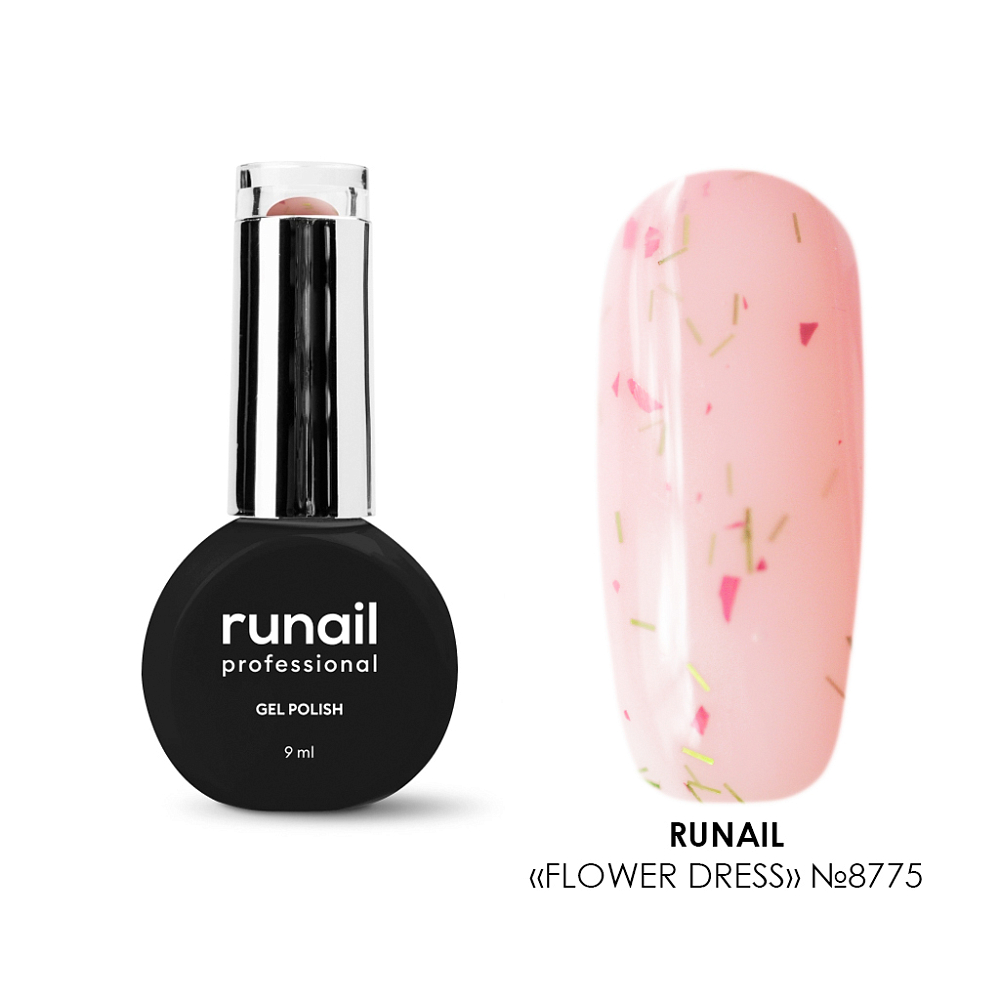 RuNail, гель-лак "Flower dress" №8775, 9 мл