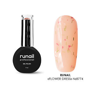 RuNail, гель-лак "Flower dress" №8774, 9 мл