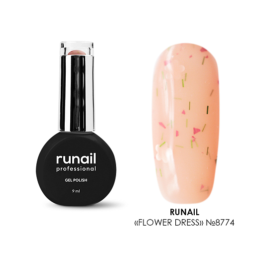 RuNail, гель-лак "Flower dress" №8774, 9 мл