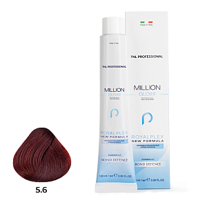TNL, Million Gloss - крем-краска для волос (5.6 Светлый коричневый красный), 100 мл