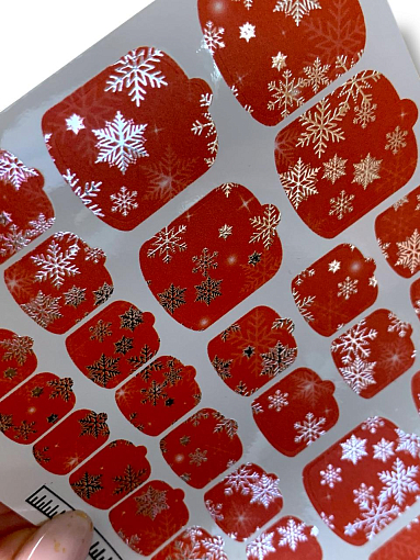 Anna Tkacheva, наклейки пленки для педикюра с фольгой VIP-069