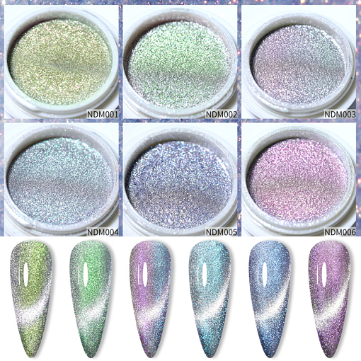 Cat Magnetic Powder NDM003 - магнитный пигмент 2в1 "Кошачий глаз"