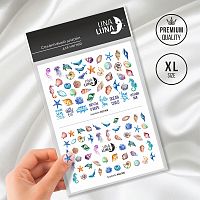 Una Luna, слайдер-дизайн для ногтей Seashells (AQ1306)