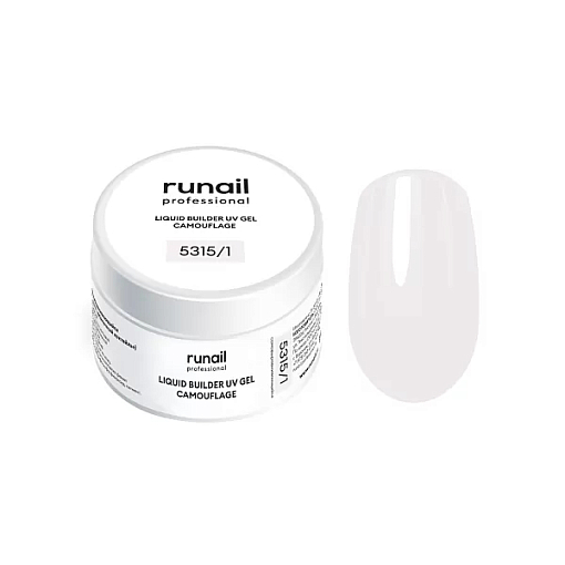 Runail, камуфлирующий жидкий Уф-гель самовыравнивающийся №5315/1 банка (Молочный коктейль), 15 мл