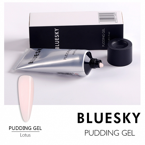 Bluesky, Pudding Gel - полигель камуфлирующий Lotus (молочно-розовый), 60 гр