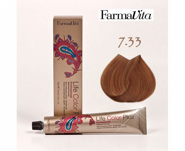 FarmaVita, Life Color Plus - крем-краска для волос (7.33 темный мед)