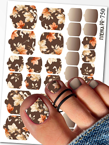 Anna Tkacheva, наклейки пленки для педикюра PR-750