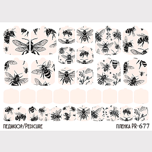 Anna Tkacheva, наклейки пленки для педикюра PR-677