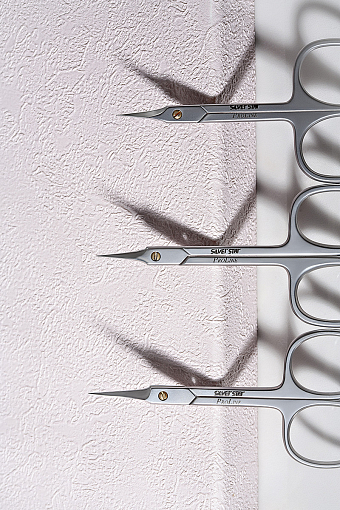 Silver Star, ножницы для кутикулы удлиненные Pro 505 (зауженные лезвия)
