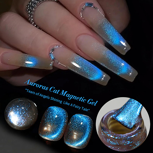 Born Pretty, Auroras Cat Magnetic Gel - светоотражающий гель-лак "кошачий глаз" AC-01 , 10 мл