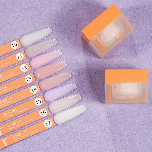 I am, набор №12 скоростной жидкий гель Quick Gel (4 оттенка по 12 мл)