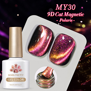Born Pretty, 9D Polaris Cat Eye Gel - магнитный гель-лак "кошачий глаз" MY30, 10 мл