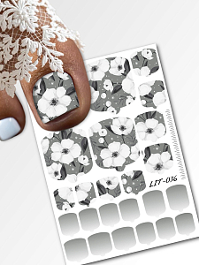 Anna Tkacheva, мини наклейки пленки для педикюра LIT-036