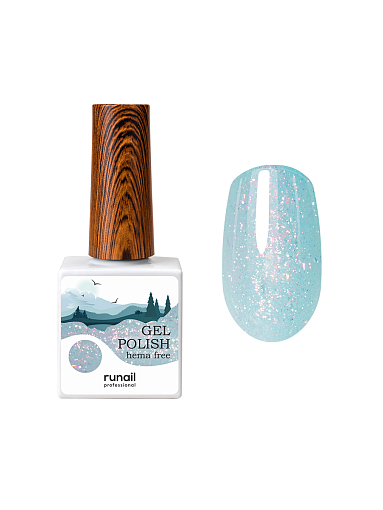 RuNail, набор №21 гипоаллергенный гель-лак с голографическими хлопьями юки (6 оттенков по 10 мл)
