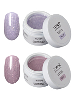 RuNail, набор №61 моделирующий УФ-гель светоотражающий REFLECTIVE NUDE (2 оттенка по 15 гр)