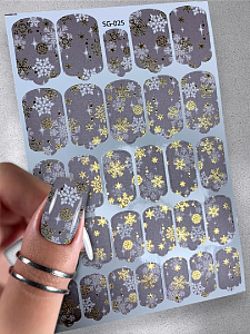 Anna Tkacheva, фольгированные наклейки пленки для дизайна ногтей SG-025