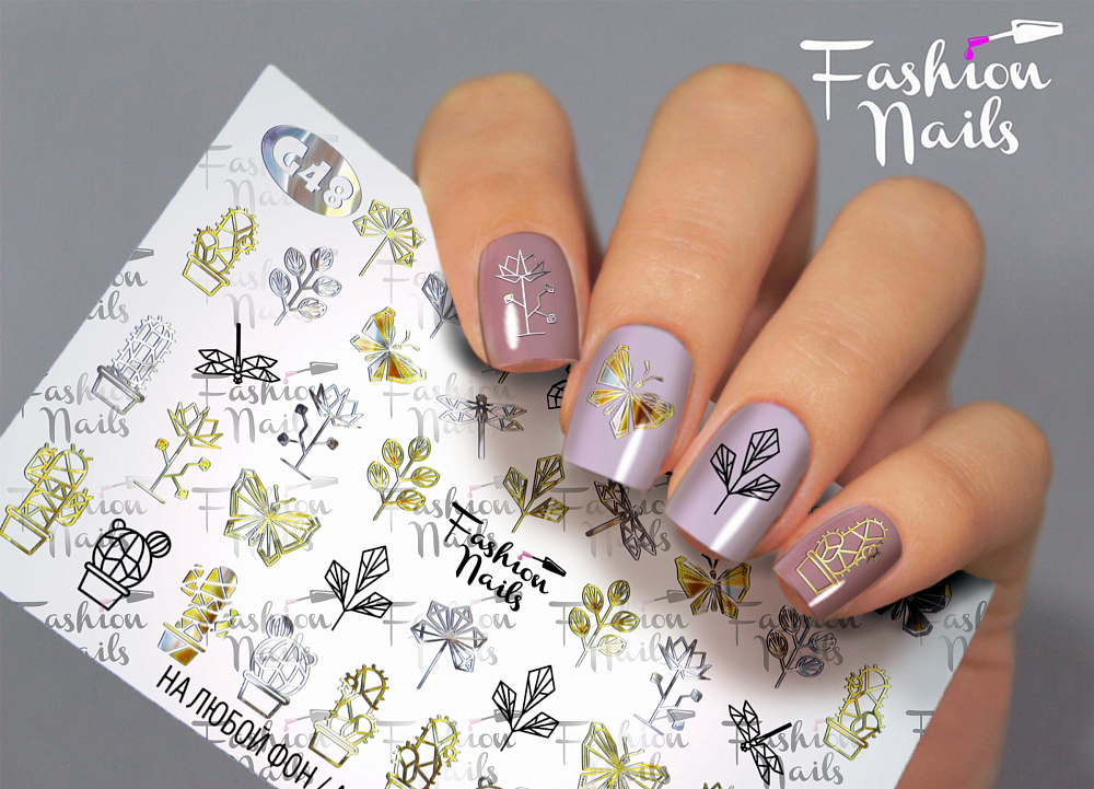 Fashion Nails, слайдер-дизайн "Galaxy" №48 Fashion Nails, слайдер-дизайн "Galaxy" №48