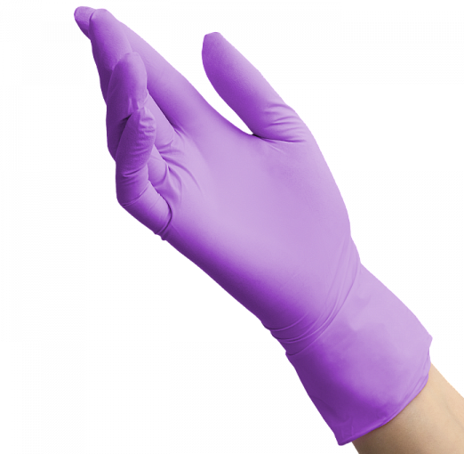 Benovy, Nitrile MultiColor - перчатки нитриловые (сиреневые, L), 50 пар