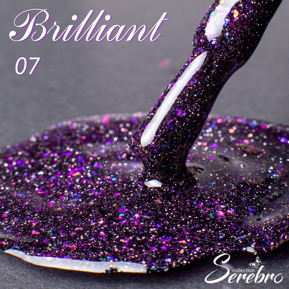 Serebro, гель-лак светоотражающий "Brilliant" №07, 8 мл Serebro, гель-лак светоотражающий "Brilliant" №07, 8 мл