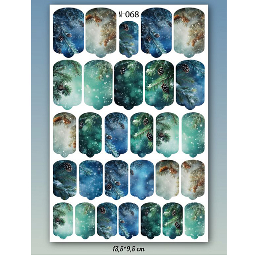 Anna Tkacheva, наклейки пленки для дизайна ногтей N-068