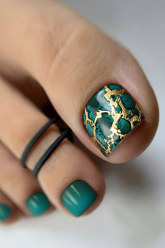 Anna Tkacheva, наклейки пленки для педикюра с фольгой VIP-086