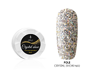 POLE, Crystal show - гель для дизайна (№02 Мерцающая пыль), 6 мл