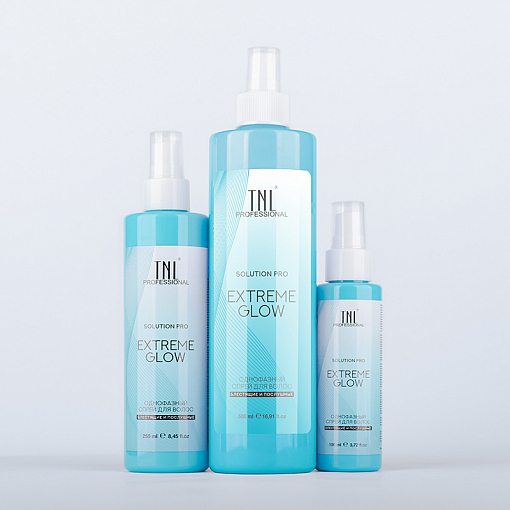 TNL, Solution Pro Extreme Glow - однофазный спрей для волос для легкого расчесывания, 100 мл