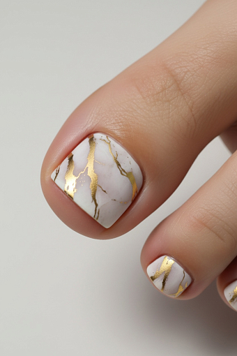 Anna Tkacheva, наклейки пленки для педикюра с фольгой VIP-074