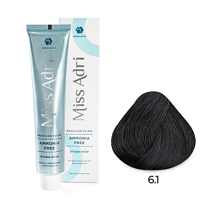 Adricoco, Miss Adri Brazilian Elixir Ammonia free - крем-краска для волос (оттенок 6.1), 100 мл