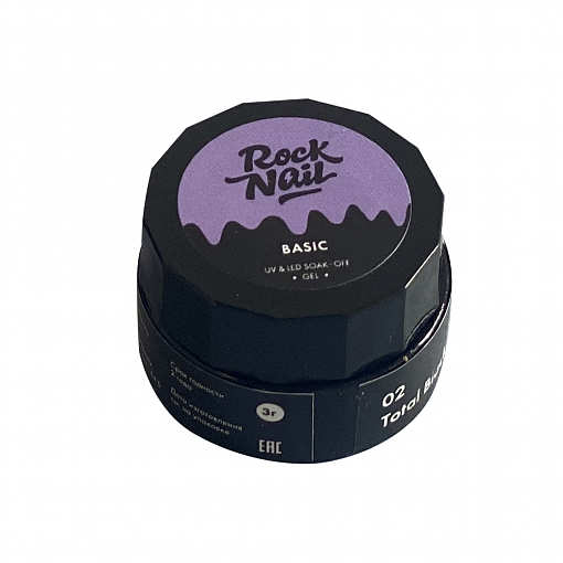 RockNail, гель-краска №02 (Total Black), 3 гр