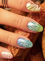 Набор пластина 6х6 см (надписи, слова), слайдеры 6,5х9 см (змея, рептилия, животный принт)