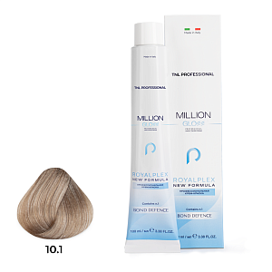 TNL, Million Gloss - крем-краска для волос (10.1 Платиновый блонд пепельный), 100 мл