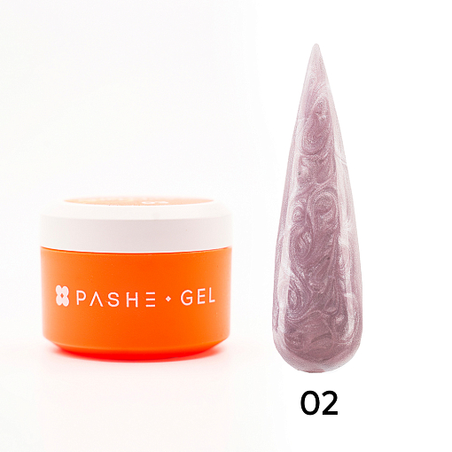 PASHE, Shelly Gel - жесткий гель для наращивания №02, 15 мл