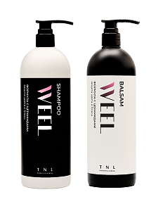 TNL, набор №208 шампунь и бальзам для волос с церамидами защита цвета и блеск WEEL, 2 х 1000 мл
