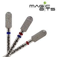 Magic Bits, набор алмазная фреза микрофон (4 мм, средне-мягкая), 2 шт