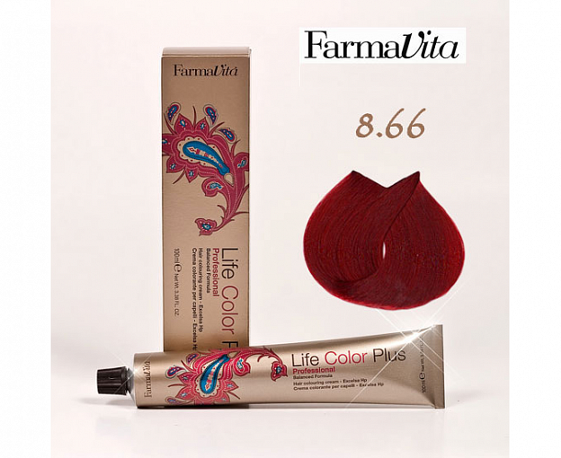 FarmaVita, Life Color Plus - крем-краска для волос (8.66 огненно-красный)
