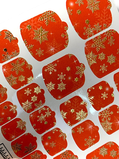 Anna Tkacheva, наклейки пленки для педикюра с фольгой VIP-068