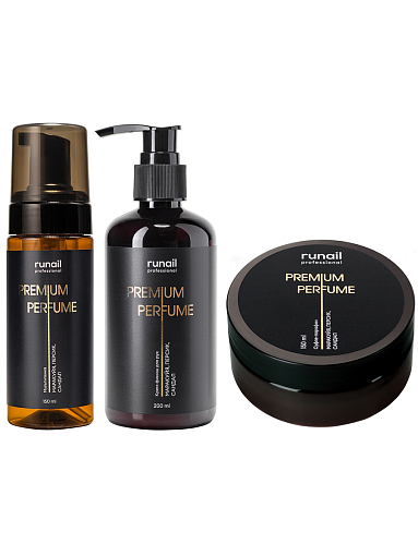 Runail, набор №124 парфюмированная мульти-пенка, крем-финиш и суфле-парафин для рук и тела Runail, набор №124 парфюмированная мульти-пенка, крем-финиш и суфле-парафин для рук и тела