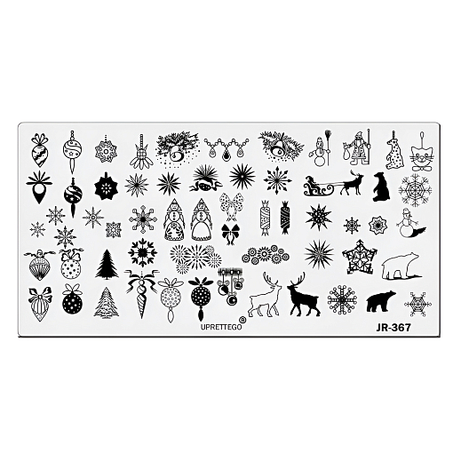 Барбарис, пластина для стемпинга 12*6 см JR367