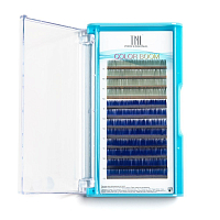 Tnl, цветные ресницы на ленте изгиб C (графит, темно-синий, 0.07, 9-13 мм, 12 линий)