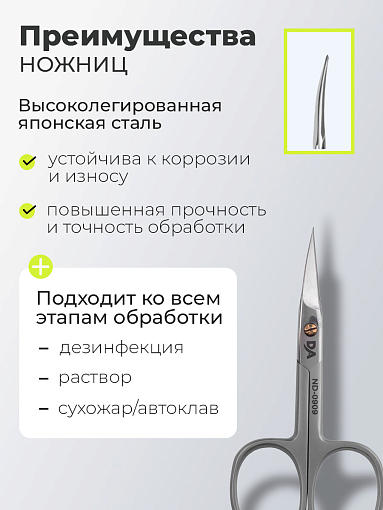 Dr.Alex, ножницы для кутикулы ND-0909 (23мм)
