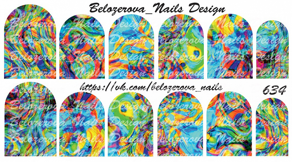 Слайдер-дизайн Belozerova Nails Design на прозрачной пленке (634)
