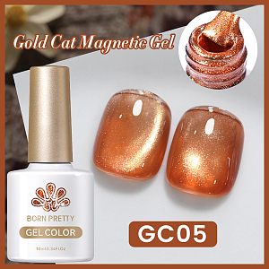 Born Pretty, Gold Cat Magnetic Gel - магнитный гель-лак "кошачий глаз" GC05, 10 мл