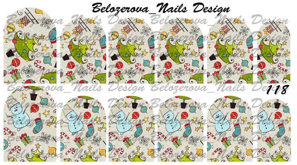 Слайдер-дизайн Belozerova Nails Design на белой пленке (118)