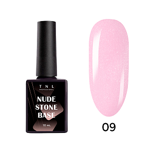 TNL, Nude Stone Base - жесткая база для гель-лака с шиммером №09, 10 мл